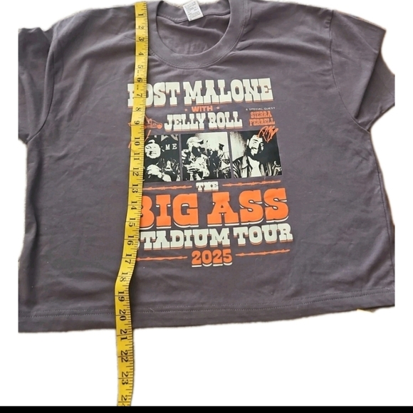 Post Malone With Jelly Roll The Big Ass Stadium Tour Womens Cropped Tee XL - Picture 10 of 10